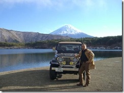 In front of Mt Fuji