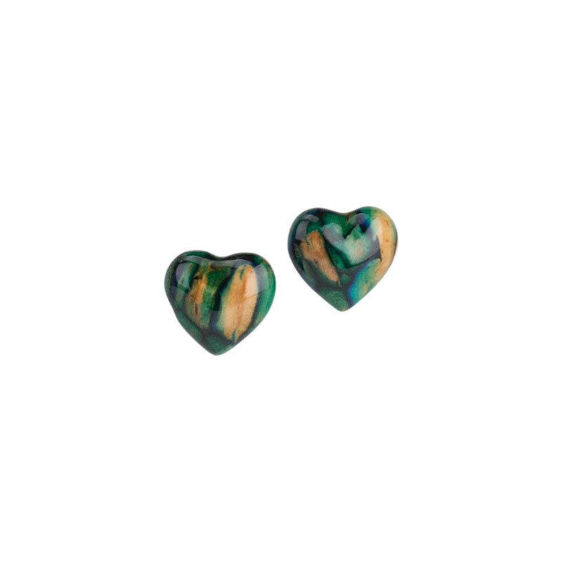 Heathergem Heart Earrings, Post