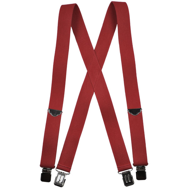 Red Welch Suspenders, Clip Ends