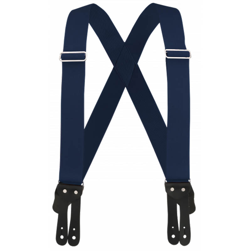 Navy Work Suspenders, Flat Leather Ends