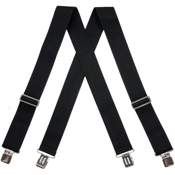 Black HopSack Suspenders, Clip Ends