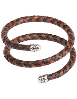 Leather Spiral Cuff Bracelet