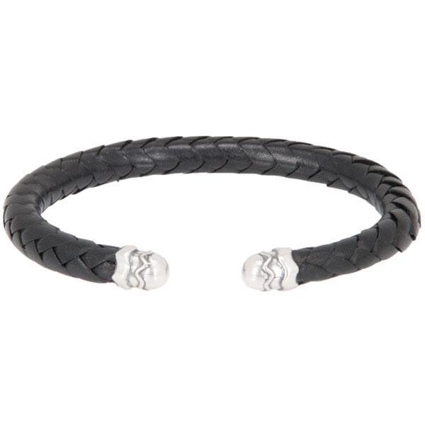 Leather Cuff Bracelet, Black