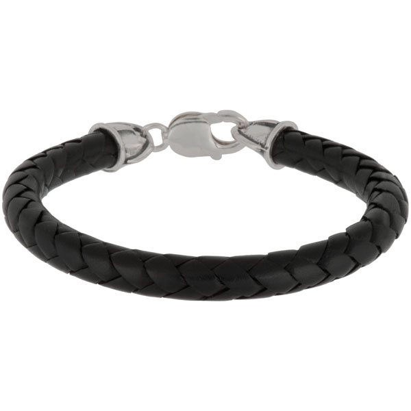 Leather Bracelet, Eight Strand, Black