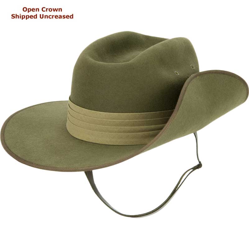 Aussie Slouch Hat by Akubra, shown with military bash