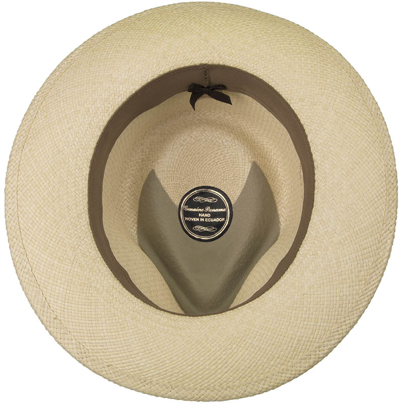 Panama Fedora -- Note the pinch is reinforced to help protect the hat at its weakest point.