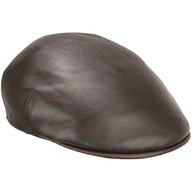 Leather Driving Cap, Brown