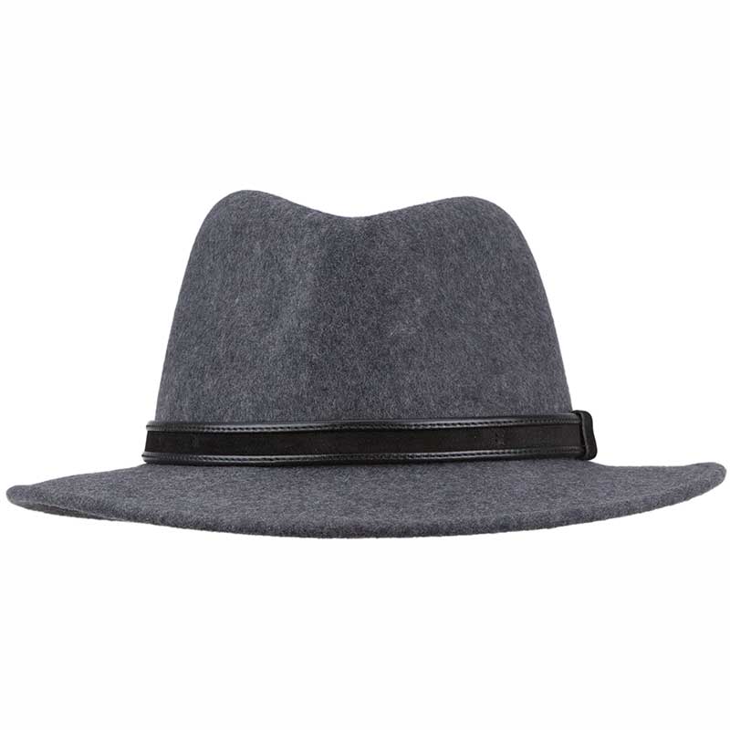 Wool Felt Hiker Hat, Crushable, Gray