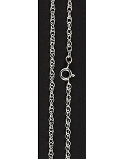 Sterling Silver Rope Chain, 24 inch