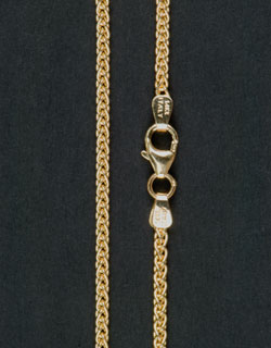 Gold Wheat Chain, 24 inch, Heavy