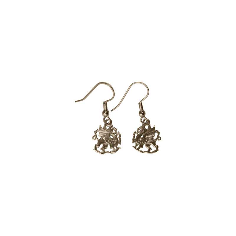 Gold Dragon Earrings, Fishhook