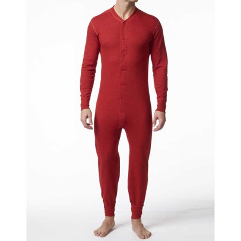 Cotton Union Suit, Red