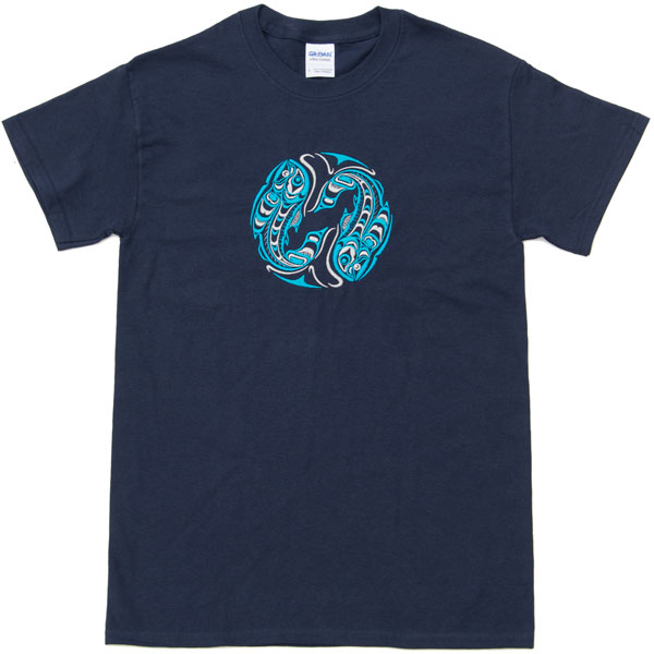 Two Salmon Embroidered T-Shirt
