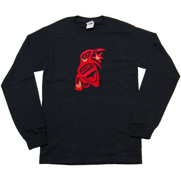 Long Sleeve Raven & Sun Embroidered T-shirt