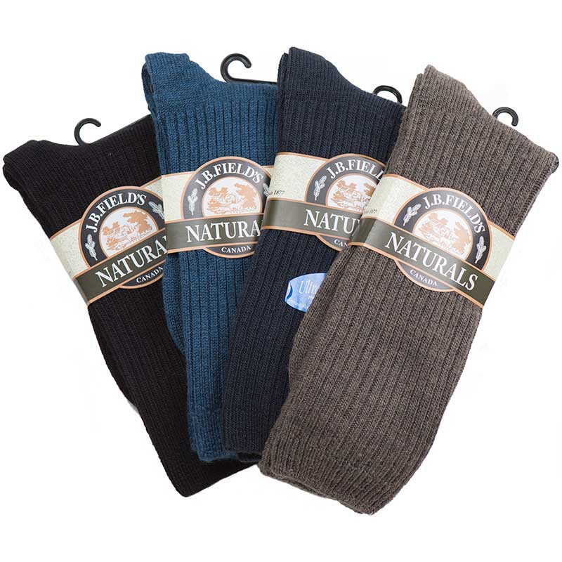 The Merino Casual Sock is available in Black, Navy, Light Brown and Denim