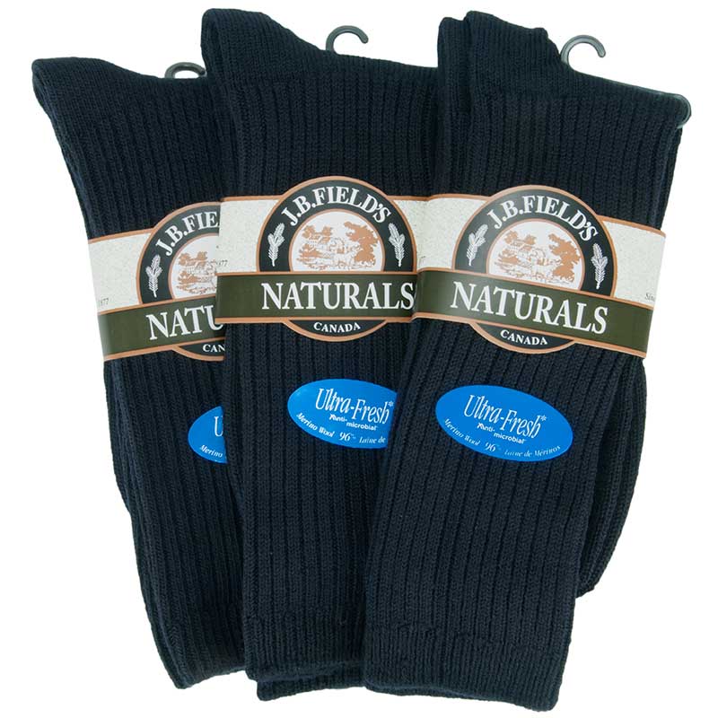 3 Pair Merino Casual Sock, Navy