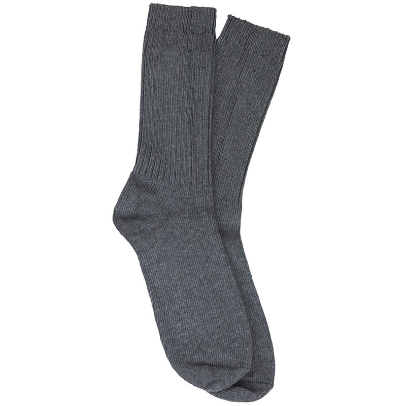 Cotton Weekender Socks, Charcoal