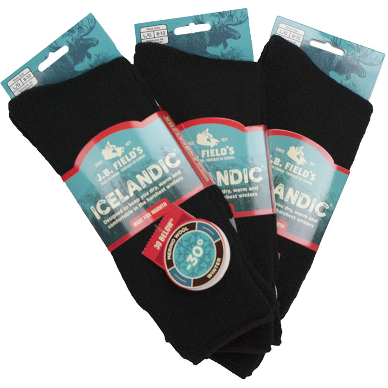 3 pair 30 Below Classic Socks, Black