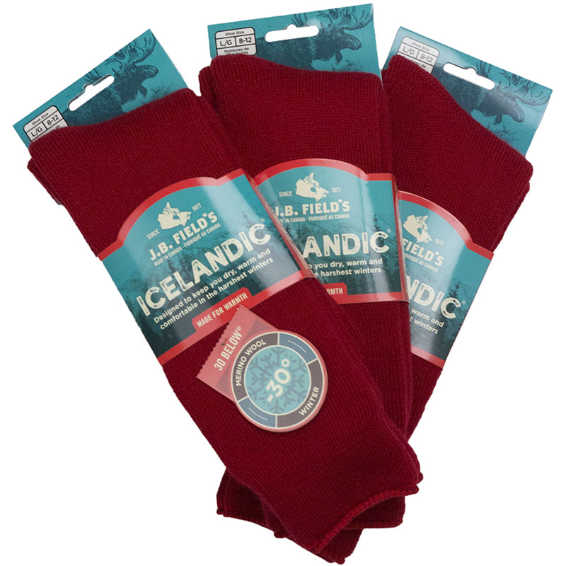 3 pair 30 Below Classic Socks, Red