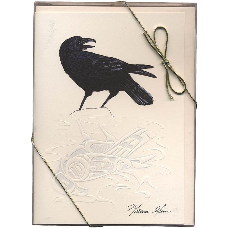 Raven Notecards, pack of 6 cards and envelopes