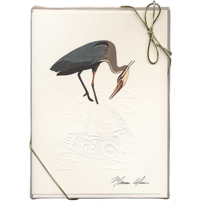 Heron Notecards, Pack of 6 Notecards and Envelopes