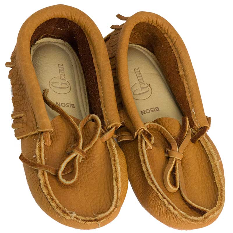 Low Bison Leather Moccasins