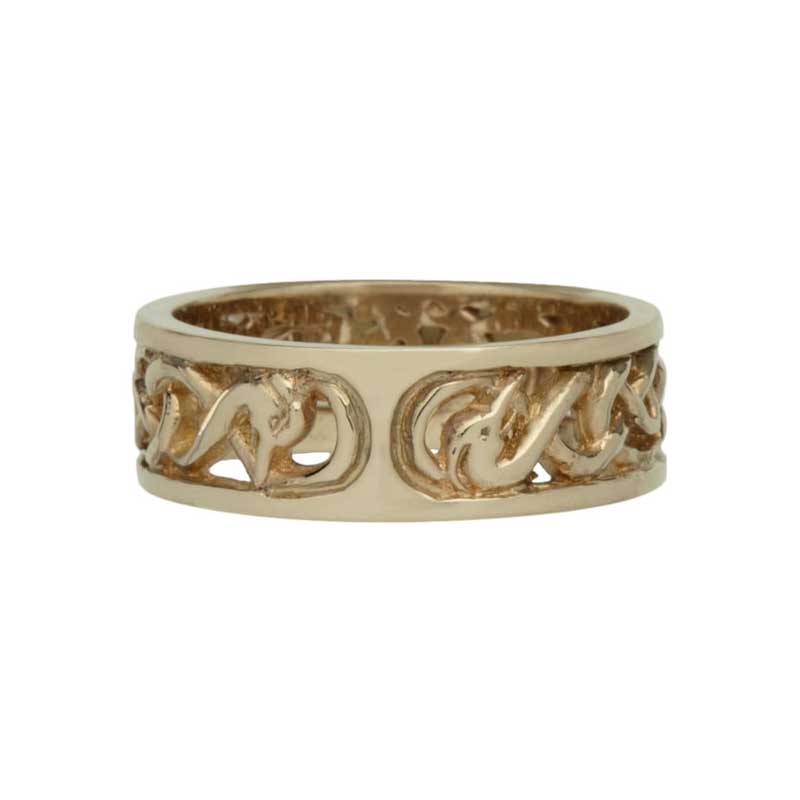 Celtic Wedding Ring, Yellow Gold