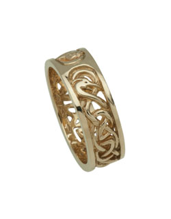 Celtic Wedding Ring, Gold, S