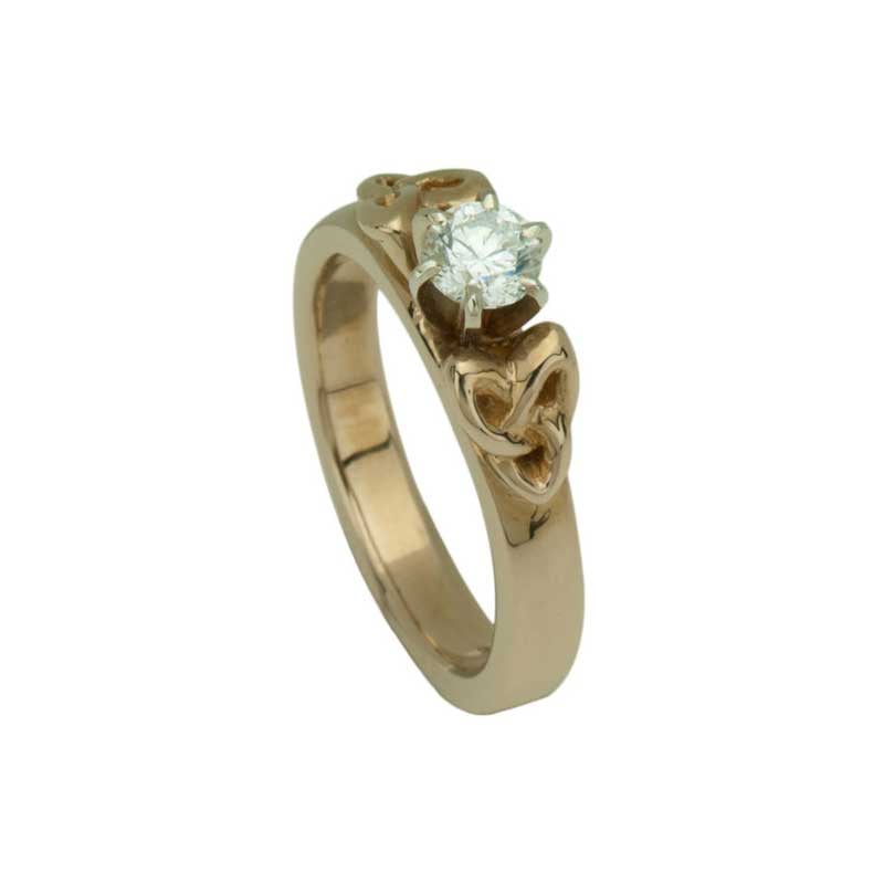 Triskele Anniversary Ring with 1/3 carat diamond