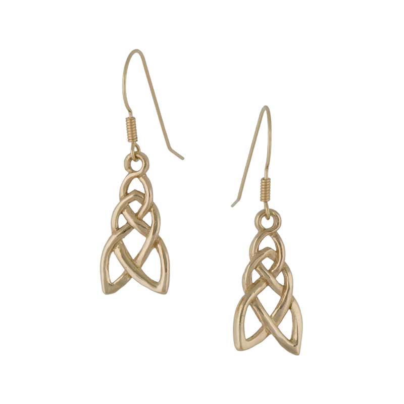 Celtic Pathway Earrings, 14 kt. Gold