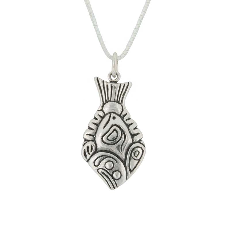 Halibut Pendant by Paul Wagner, Sterling Silver