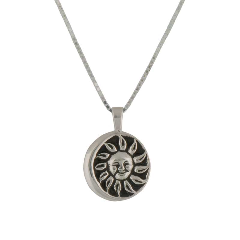 June Moon, Front, Sterling silver with 20 inch sterling chain