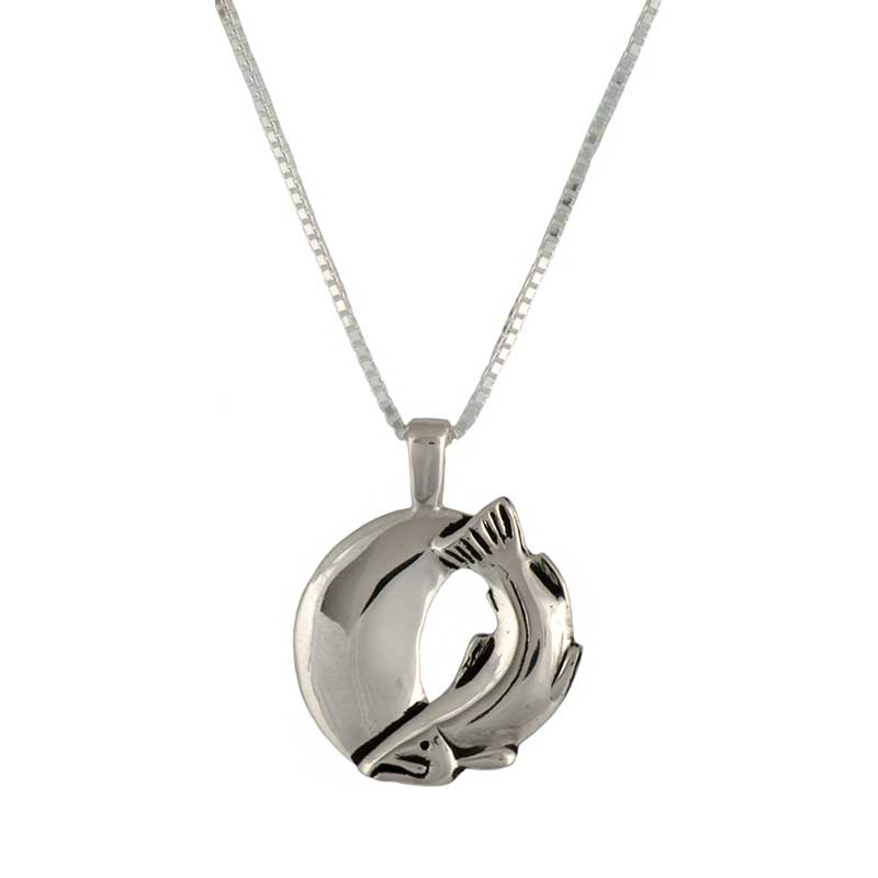 August Moon Pendant, Front. Sterling silver with 20 inch sterling chain