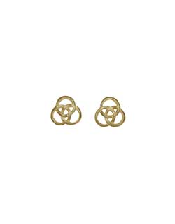 Triple Circle Earrings, 14 kt. Gold