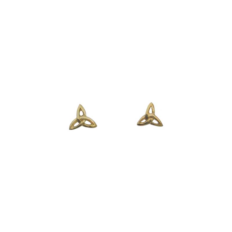 Triskele Stud Earring, 14 kt. Gold