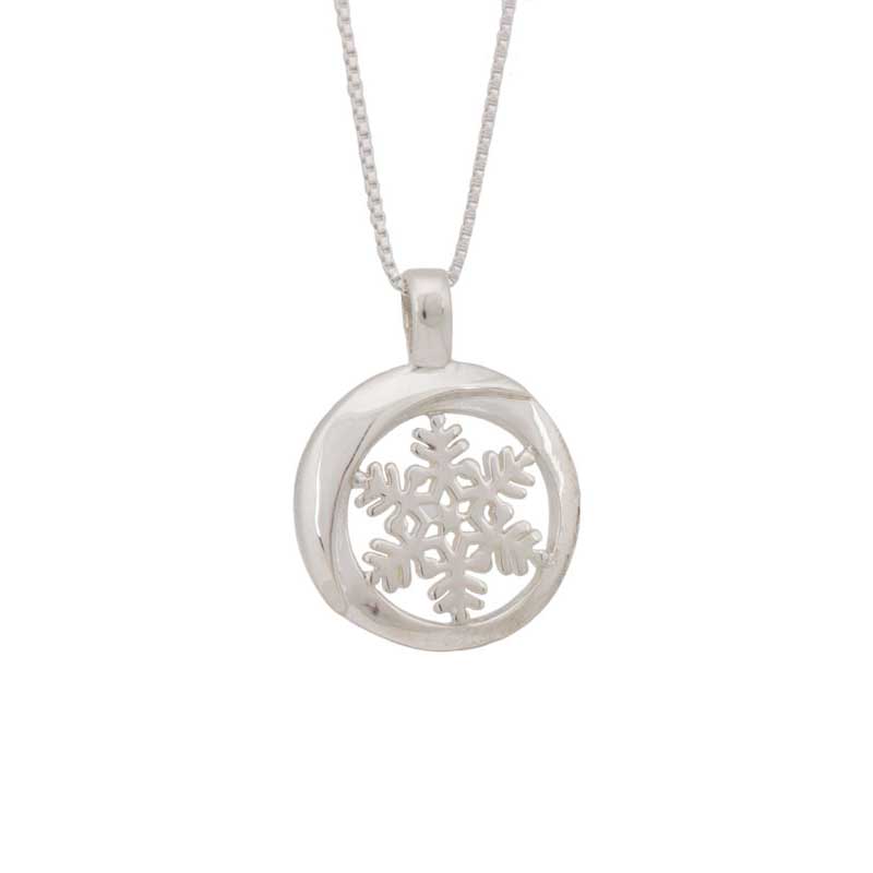 Snowflake Pendant, sterling silver