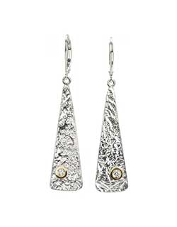 Reticulated Earrings, Silver