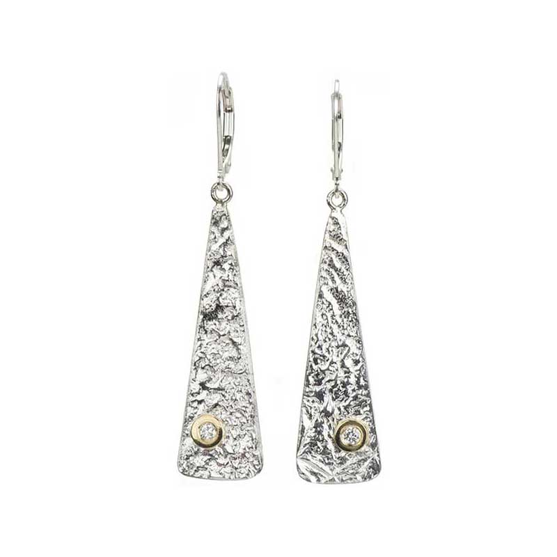 Reticulated Earrings, Silver