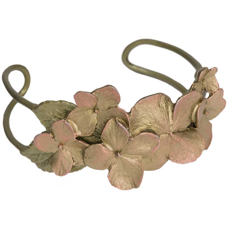 Hydrangea Cuff Bracelet, Bronze