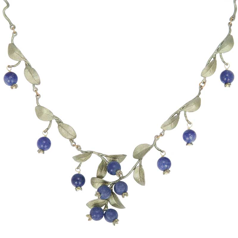 Blueberry Twigs Necklace, Bronze