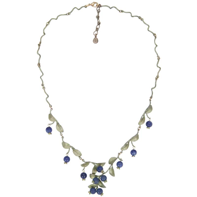 Blueberry Twigs Necklace, Bronze