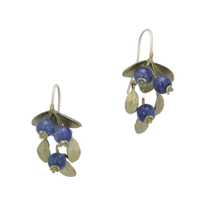 Blueberry Earrings, Bronze