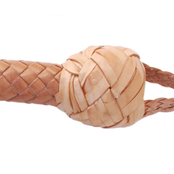 Bullwhip, 6 ft., Natural Tan, detail of handle