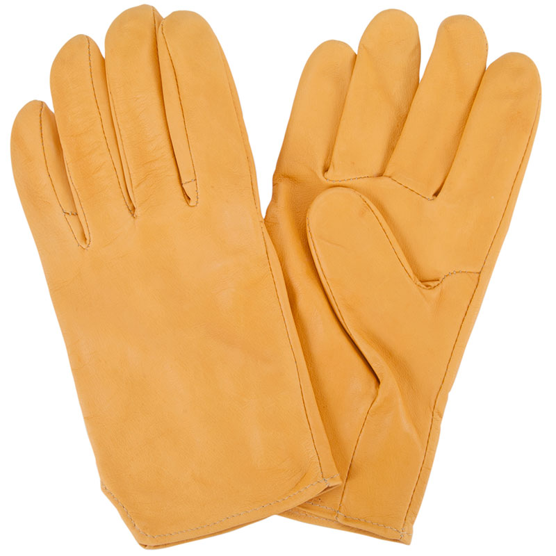 Gold Kangaroo Leather Slip-on Driving Glove