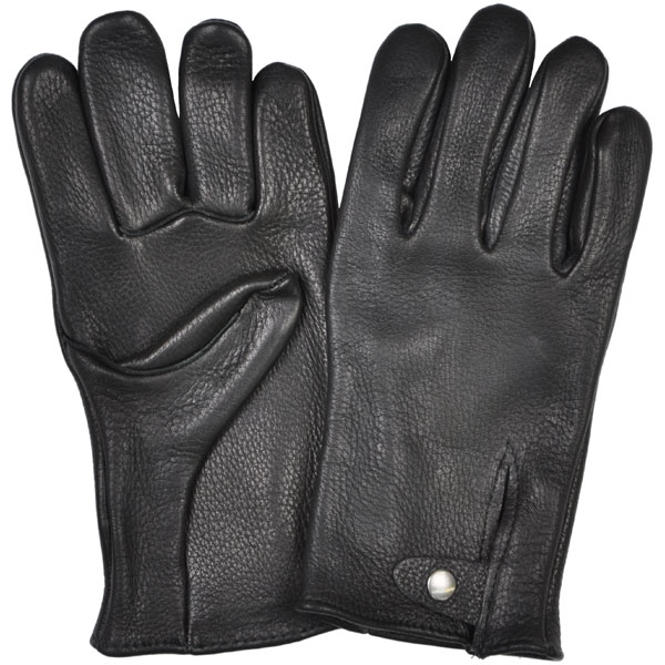 Black Elkskin Motorcycle Glove