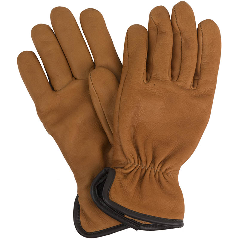 Deerskin Wool Lined Glove, Saddle Tan