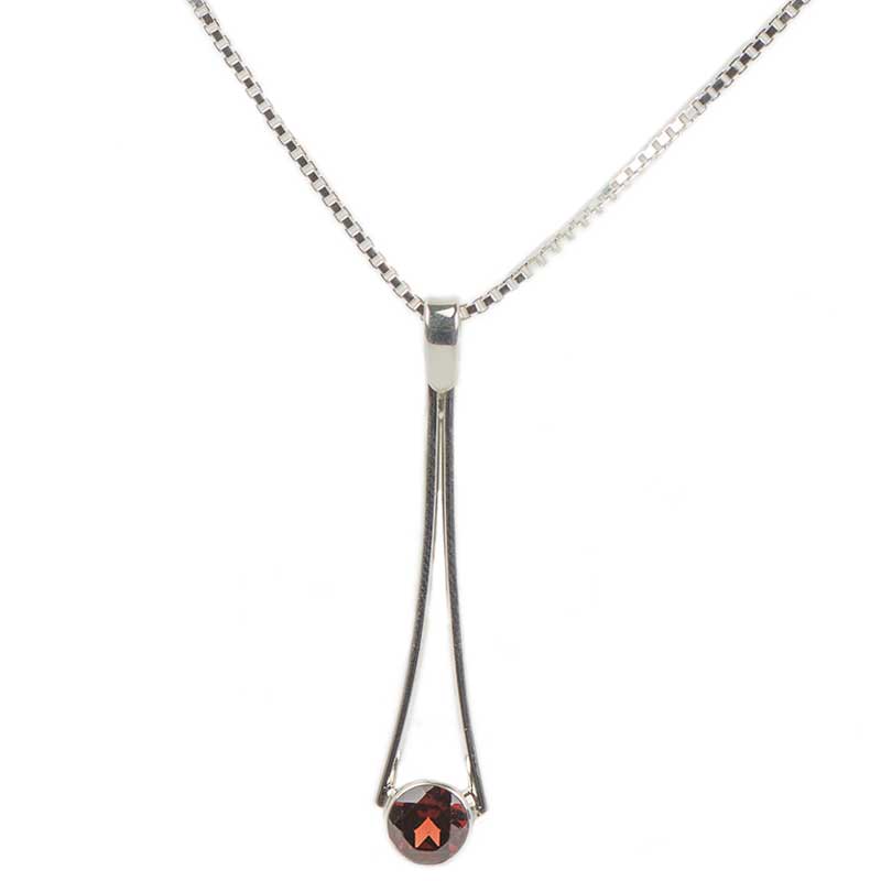 Gemdrop Pendant, Garnet