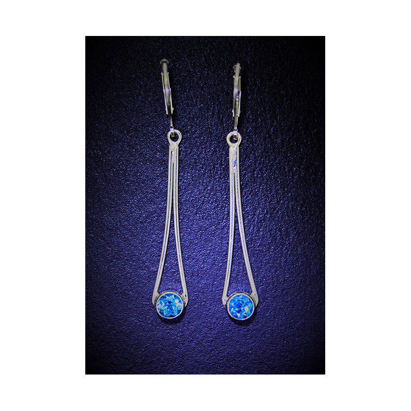 Gemdrop Earrings, Blue Topaz