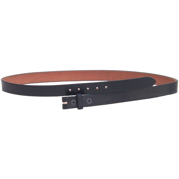 Black Leather Belt, 1 inch,  No Buckle