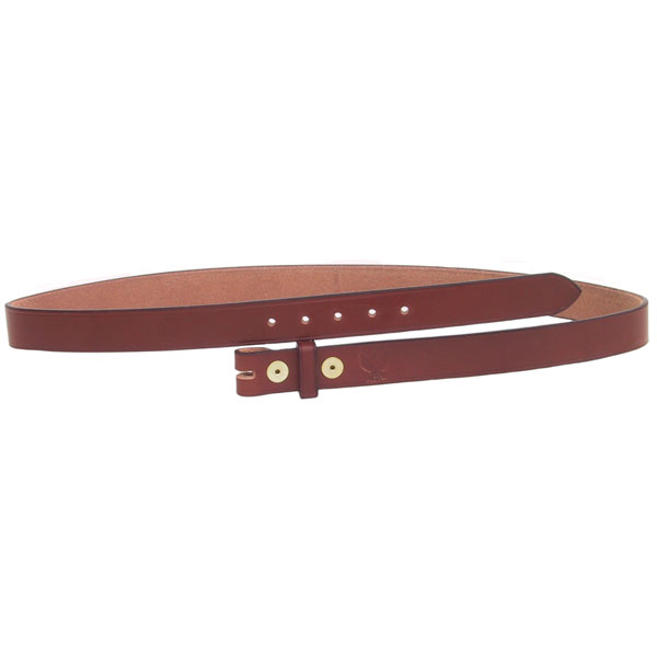 Brown Leather Belt, 1 inch,  No Buckle